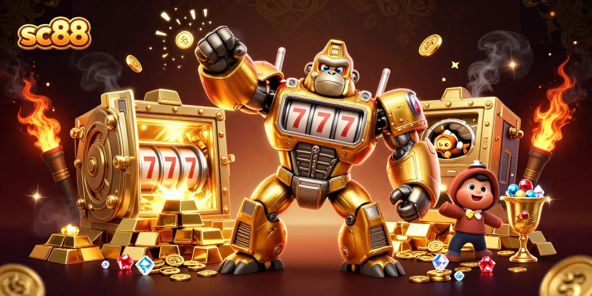 Experience winning moments with sc88 in a vibrant casino-themed digital illustration.