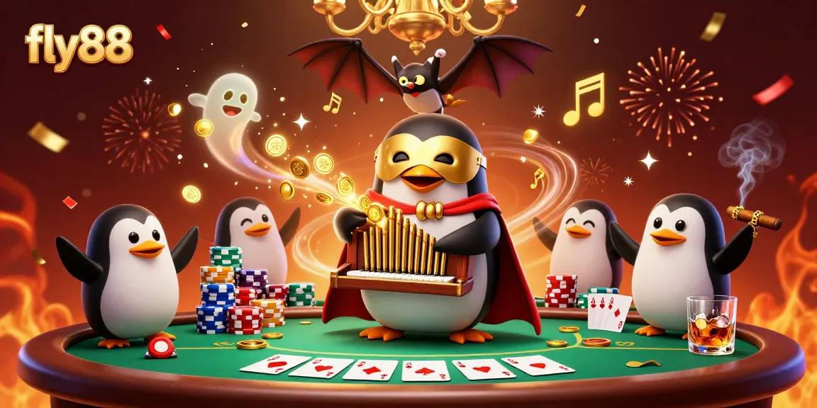 Enjoy thrilling poker action at fly88 with a vibrant casino scene bursting with excitement.