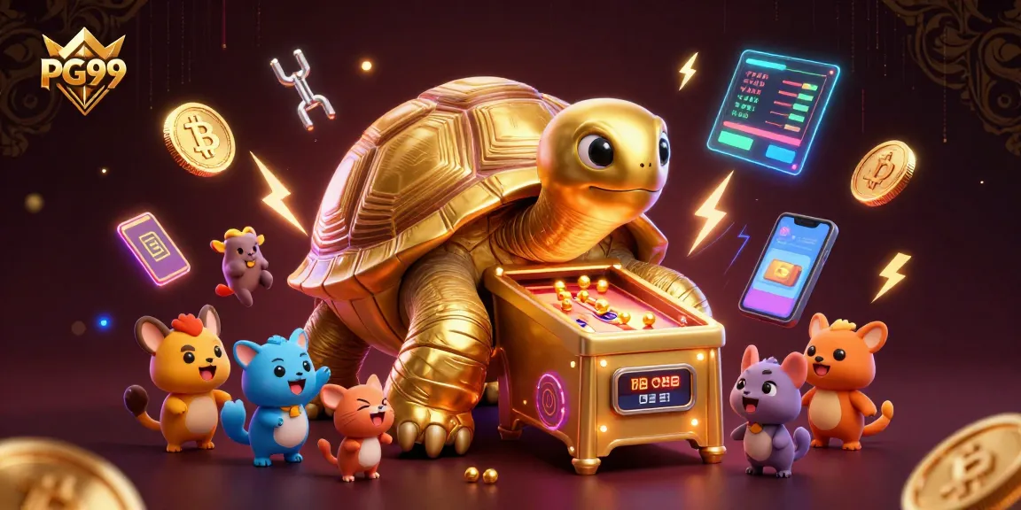 Engage with PG99's exciting gaming experience through vibrant visual elements in the illustration.
