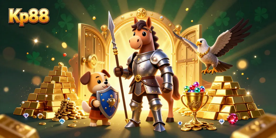 Engaging gameplay at Kp88 with dynamic treasures and animated medieval characters.