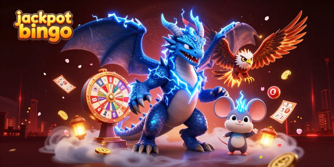 Engage in jackpot bingo with dynamic 3D characters and vibrant game elements, creating an exciting gaming atmosphere.