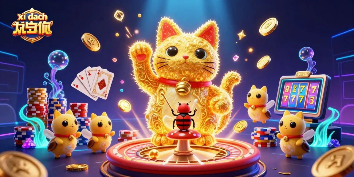 Xì dách players enjoy thrilling moments as they strive for 21 points amidst golden coins and vibrant casino elements.