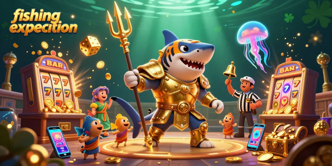 Engage in a thrilling fishing expedition with spectacular jackpots and casino elements.